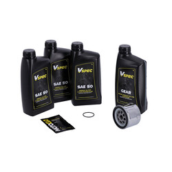 Grote olie servicekit | Minerale SAE50 | 80-E84 XL Sportster (NU) | Chromen filter of zwart filter
