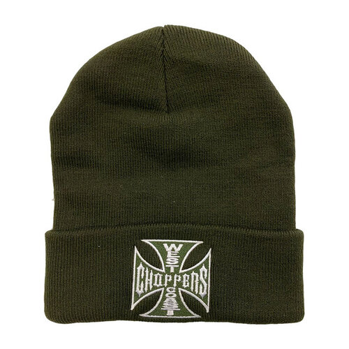 West Coast Choppers OG Roll-Up Beanie | Schwarz Oder Graumelange Oder Marineblau Oder Dunkeloliv Oder Dunkelorange
