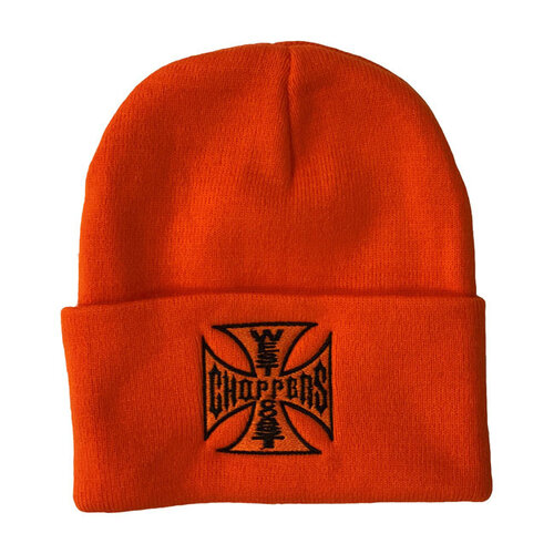 West Coast Choppers OG Roll-Up Beanie | Black Or Grey Melange Or Navy Or Dark Olive Or Dark Orange