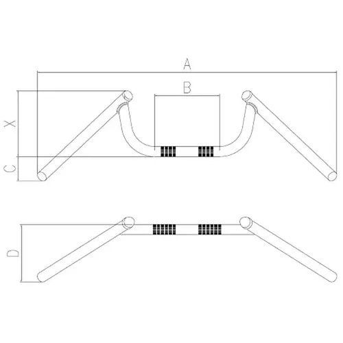 22MM guidon haut en M Condor - chromé