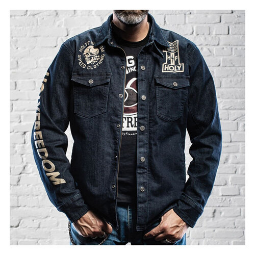 Holy Freedom Veste Gênes Stampato | Jean | Choisissez La Taille