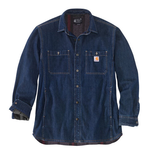 Carhartt Denim Fleece Gevoerd Overhemd | Gletsjer | Kies Maat