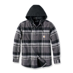 Flanellhemd Mit Sherpa-Futter | Schwarz