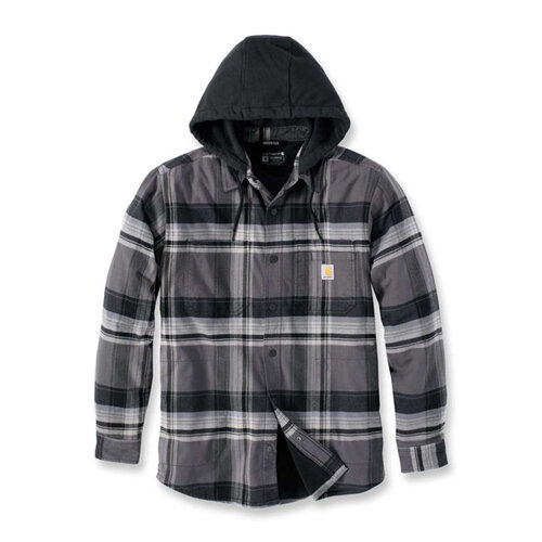Carhartt Flanellhemd Mit Sherpa-Futter | Schwarz | Wählen Sie Größe