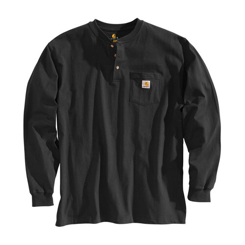 Carhartt Henley-Langarmshirt | Schwarz | Wählen Sie Größe