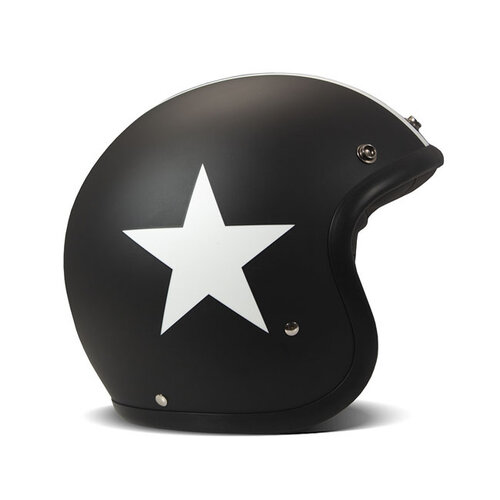 DMD Casque Rétro | Étoile Noir Mat | Choisissez La Taille