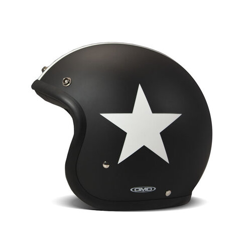 DMD Retro Helmet | Star Matte Black | Kies Maat