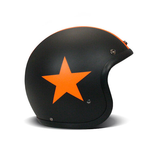 DMD Casque Rétro | Étoile Orange | Choisissez La Taille