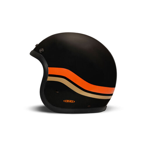 DMD Casque Rétro | Coucher De Soleil Noir Mat | Choisissez La Taille