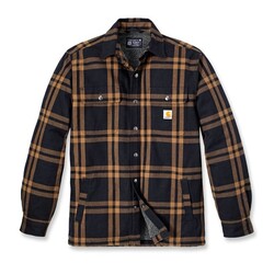 Relaxed Fit Flannel Sherpa-Lined Shirt Jack | Black