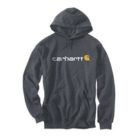 Signature Logo Hoodie | Carbon Heather | Choose Size
