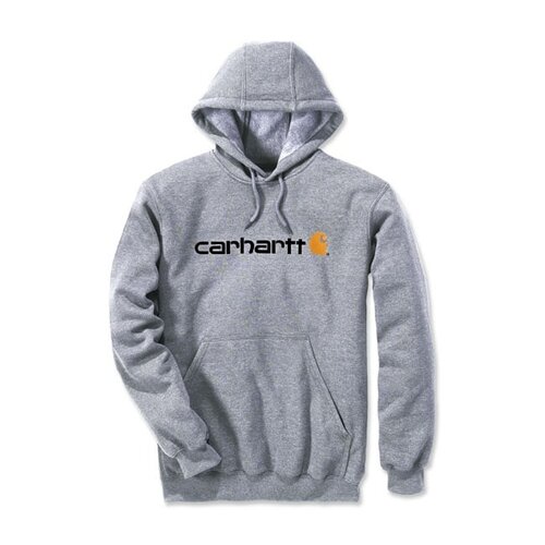 Carhartt Sweat À Capuche Avec Logo Signature | Gris Chiné | Choisissez La Taille