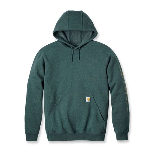 Carhartt Kapuzenpullover Mit Logo Am Ärmel | Frosted Balsam Heathe | Wählen Sie Größe