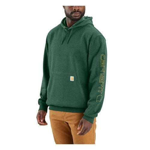 Carhartt Sweatshirt Met Capuchon En Logo Op De Mouw | Frosted Balsem Heide | Kies Maat