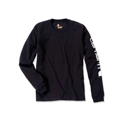 Carhartt Ärmel-Logo-Longsleeves | Schwarz | Wählen Sie Größe