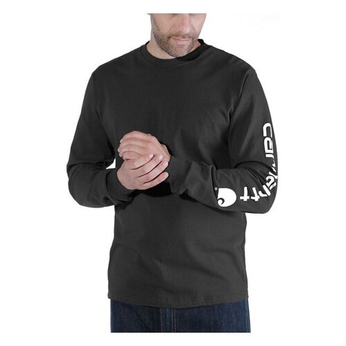 Carhartt Ärmel-Logo-Longsleeves | Schwarz | Wählen Sie Größe