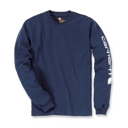 L/S T-Shirt Met Logo Op De Mouw | Marine