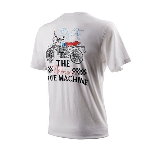 By City Naar Tijdmachine T-Shirt | Wit | Kies Maat