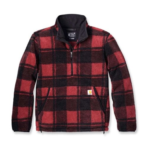 Carhartt Locker Sitzender Fleecepullover | Holzapfel/Schwarz Kariert | Wählen Sie Größe
