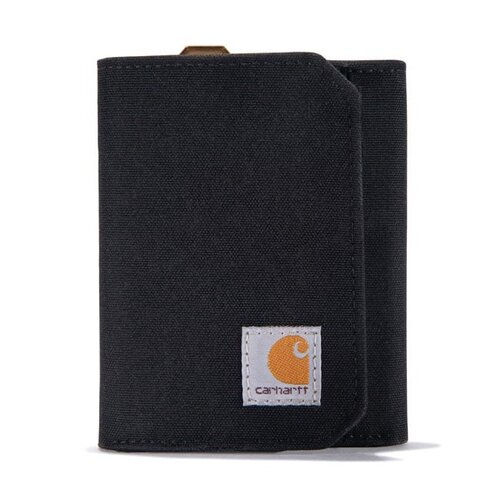 Carhartt Portefeuille À Trois Volets En Nylon Duck Noir