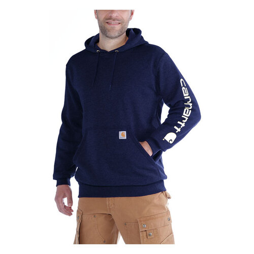 Carhartt Kapuzenpullover Mit Logo Am Ärmel Neu | Marine | Wählen Sie Größe