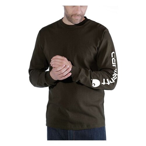 Carhartt Ärmel-Logo-Longsleeves | Torf | Wählen Sie Größe