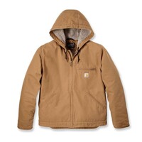 Jacke Mit Sherpa-Futter Und Gewaschener Ente | Braun | Wählen Sie Größe