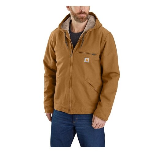 Carhartt Gewassen Eend Sherpa Gevoerd Jack | Bruin | Kies Maat