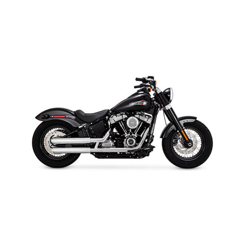Vance & Hines 3 Inch Twin Slash Slip-On PCX-Dempers | Softail: 07-17 FLSTF Fat Boy; 10-17 FLFSTFB Fat Boy Lo