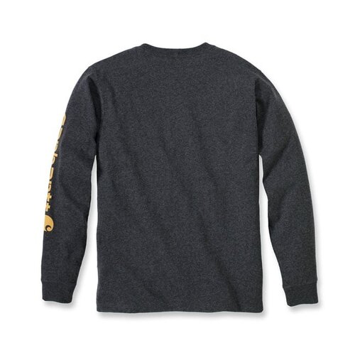 Carhartt Logo Langarm | Kohlenstoffheide | Wählen Sie Größe