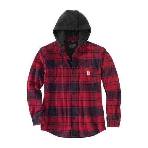 Carhartt Flanel Overhemd Met Capuchon | Ossenbloed | Kies Maat
