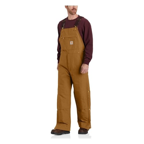 Carhartt Isolierter Enten-Latzoverall | Braun | Wählen Sie Größe