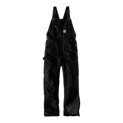 Duck Insulated Bib Overall | Black | Choose Size