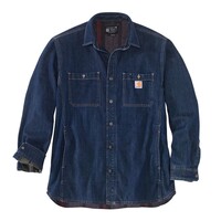 Denim Fleece Gevoerd Overhemd | Gletsjer | Kies Maat