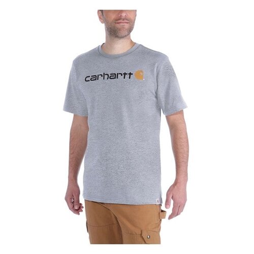 Carhartt Core Logo T-Shirt S/S | Heidegrau | Wählen Sie Größe