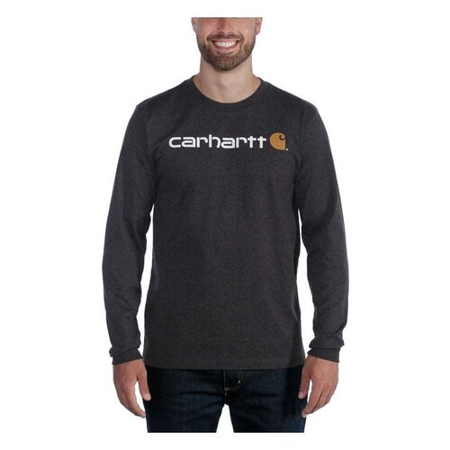 Carhartt Core Logo Ls Shirt | Carbon Heather | Choose Size