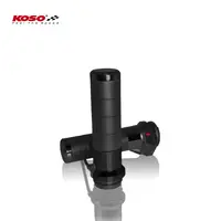 Poignées chauffantes en titane 7/8 pouce + 1 pouce L=130 mm avec interrupteur intégré - noir