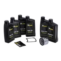 Grote Olieservicekit | Mineraal SAE50 | 85-86 FXR-Modellen (NU) | Chroomfilter Of Zwart Filter