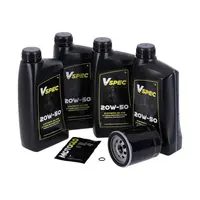 Oil kit vspec HD Electra Glide | Street Glide 1999-2016 | Twin Cam Big Twin – 88 / 96 / 103 20W50 Synthetic