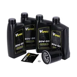 Oil kit vspec HD Electra Glide | Street Glide 1999-2016 | Twin Cam Big Twin – 88 / 96 / 103 20W50 Synthetic