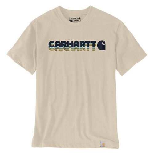 Carhartt Irvine Layered Logo T-shirt Oat Milk