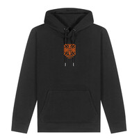WCC ATX Cross Hoodie Noir/Orange - Mélange de Coton Lourd avec Logo Iconique