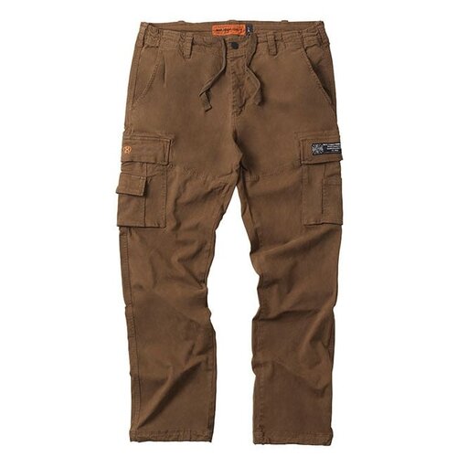 West Coast Choppers WCC CFL Cargo Pants Khaki Braun - Robuste Baumwollmischung mit Verstellbaren Taillenbändern