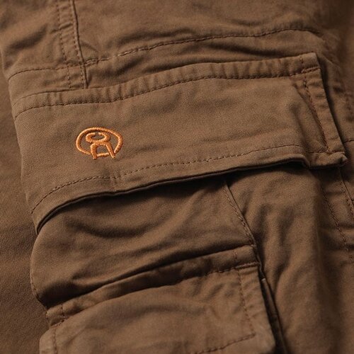 West Coast Choppers WCC CFL Cargo Shorts Marron Kaki - 97% Coton, 3% Spandex pour un Confort Supérieur
