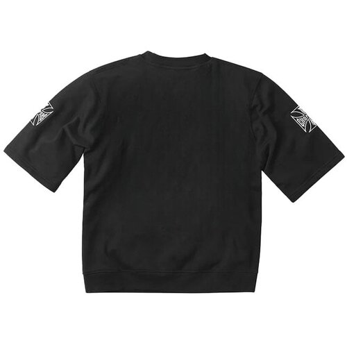 West Coast Choppers WCC CFL Chop Sleeve Sweater Noir - Mélange de Coton/Polyester Lourd avec Logos Brodés