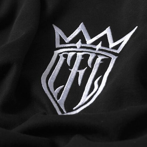 West Coast Choppers WCC CFL Motorcycle Co. Sweat Black - Mélange Coton/Polyester Lourd avec Logos Brodés