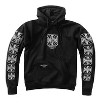 WCC Dominator Hoodie Noir - Mélange de Coton Lourd avec Logos Brodés