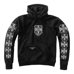 WCC Dominator Hoodie Noir - Mélange de Coton Lourd avec Logos Brodés