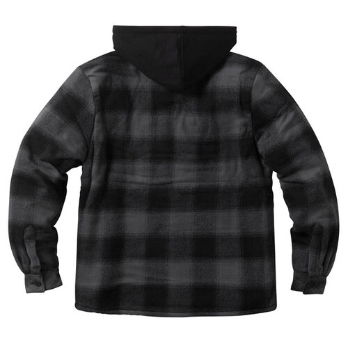 West Coast Choppers WCC Hell Bent Flannel Jacket Charcoal/Zwart met Sherpa Voering