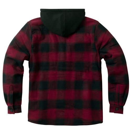 West Coast Choppers WCC Hell Bent Flanneljacke Rot/Schwarz mit Sherpa-Futter